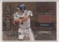 2002 Playoff Absolute Memorabilia Leather and Laces Football Doug Flutie e3g