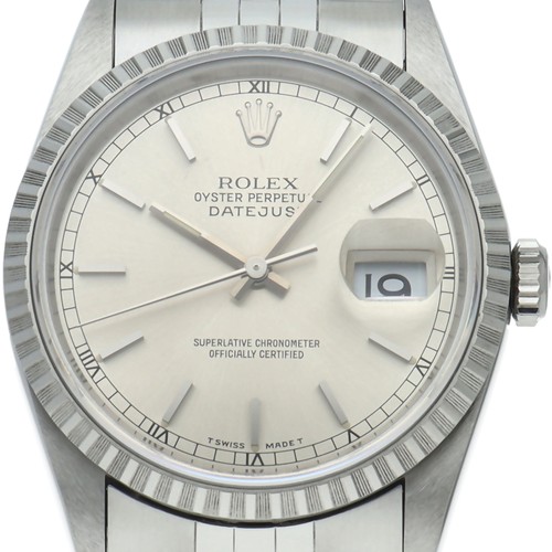 ROLEX Datejust men's watch 16220(S) Stainless Steel mensWatch Silver USED