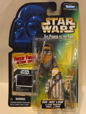 Kenner Star Wars Power of the force Ewoks Wicket and Logray Freeze Frame with...