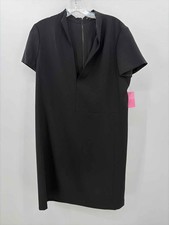 Pre-Owned Alice + Olivia Black Size Medium Knee Length Short Sleeve Dress