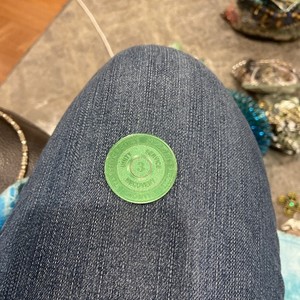 Alcoholics Anonymous AA Green Metal Token 3 Months Sober Coin Medallion