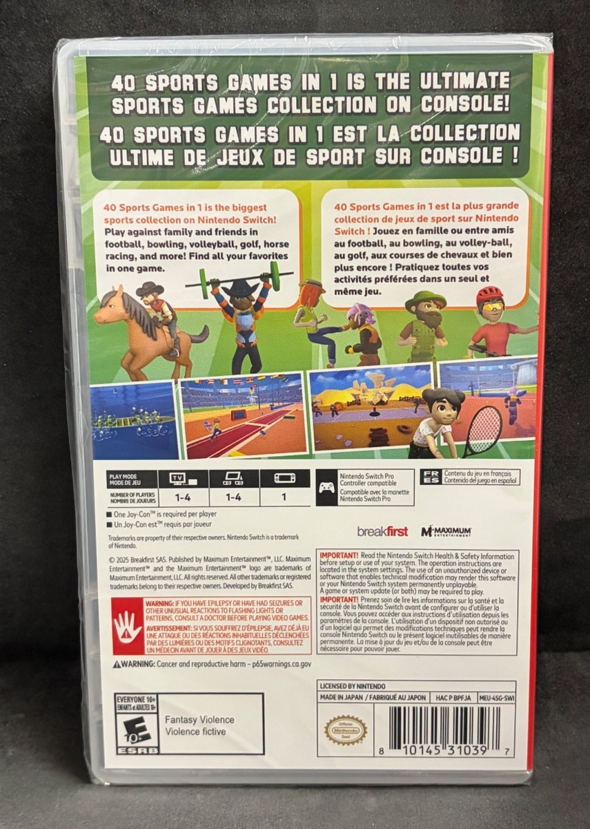 40 Sports Games in 1 (Nintendo Switch) NEW 810145310397| eBay