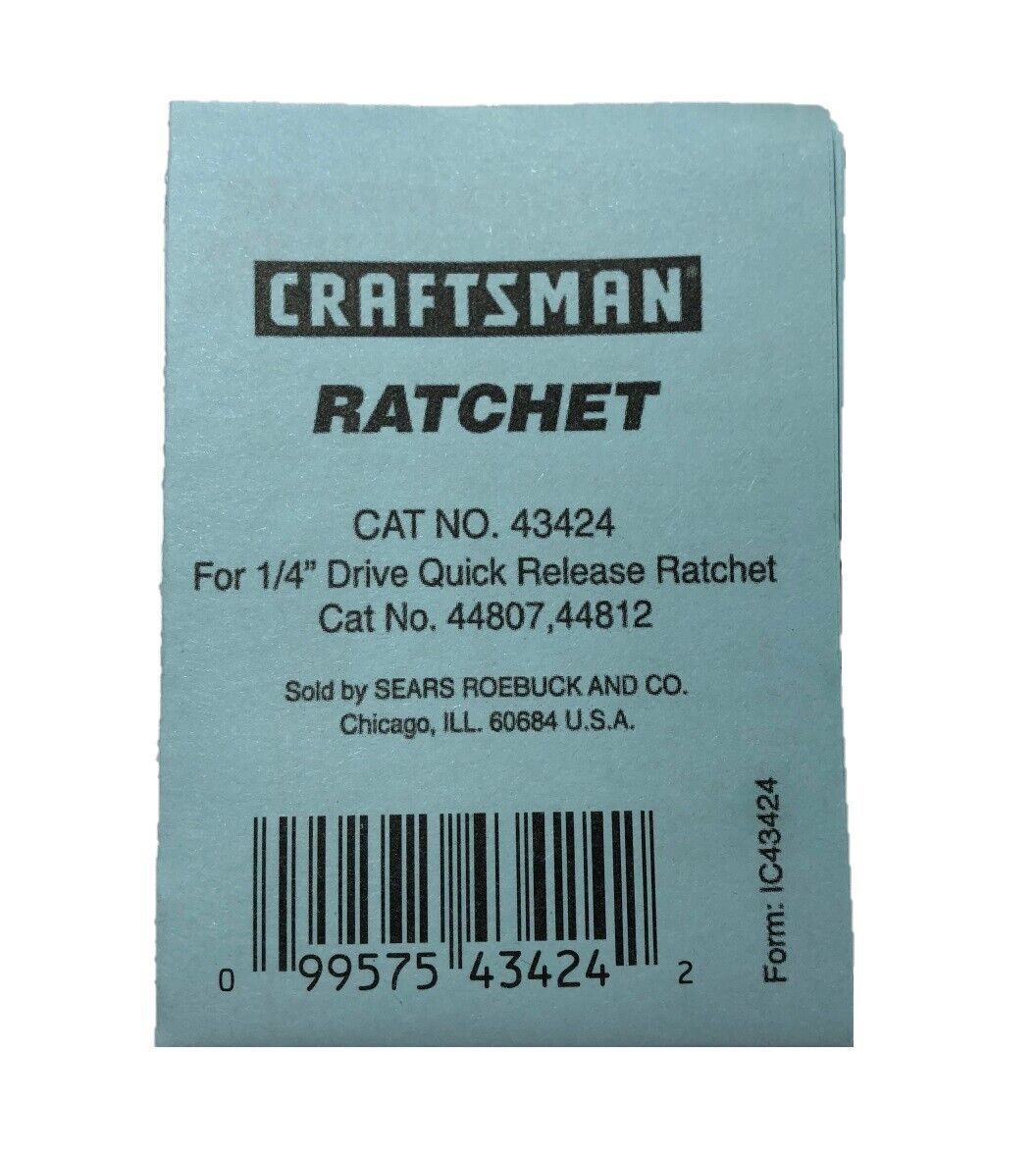  midwesttoolco NEW Craftsman 1/4 Quick Release Ratchet Repair Kit 43424 for 44807, 44812 