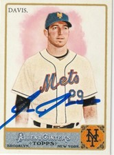 IKE DAVIS NEW YORK METS  SIGNED 2011 TOPPS ALLEN & GINTER CARD #241