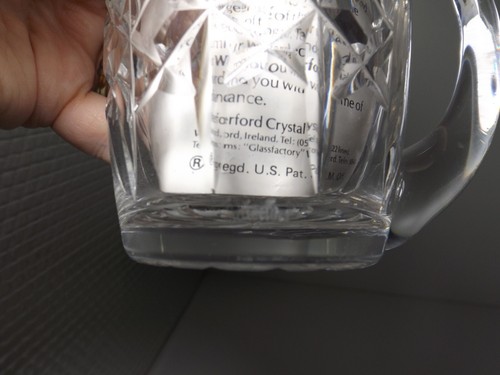 Waterford Crystal Creamer Pitcher Handmade in Ireland Cut Glass w/ Label - Picture 5 of 6