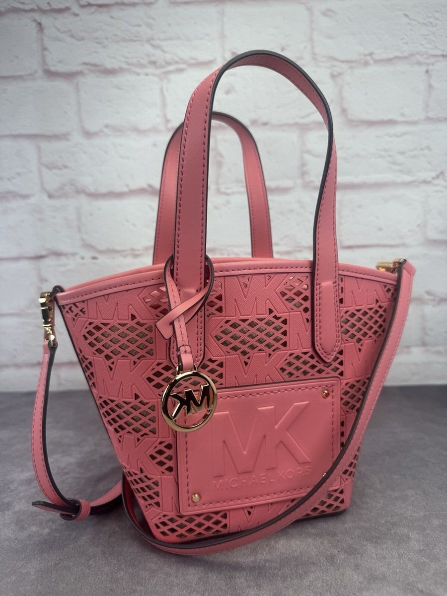 トートバッグ MICHAEL Michael Kors Kimber 2-in-1 Perforated Tote Bag Michael Kors Kimber Small 2-in-1 Logo Embossed and