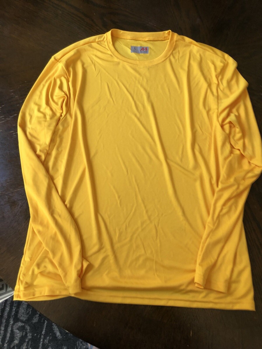 yellow dri fit long sleeve shirt