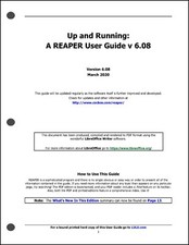 Reaper Audio recording Edit User Guide Instruction Manual v6.08