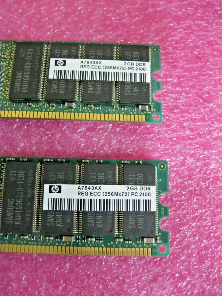 2 X 2GB Dimm HP Samsung A7843AX DDR  PC2100R CL2.5 ECC  - Image 2 of 4