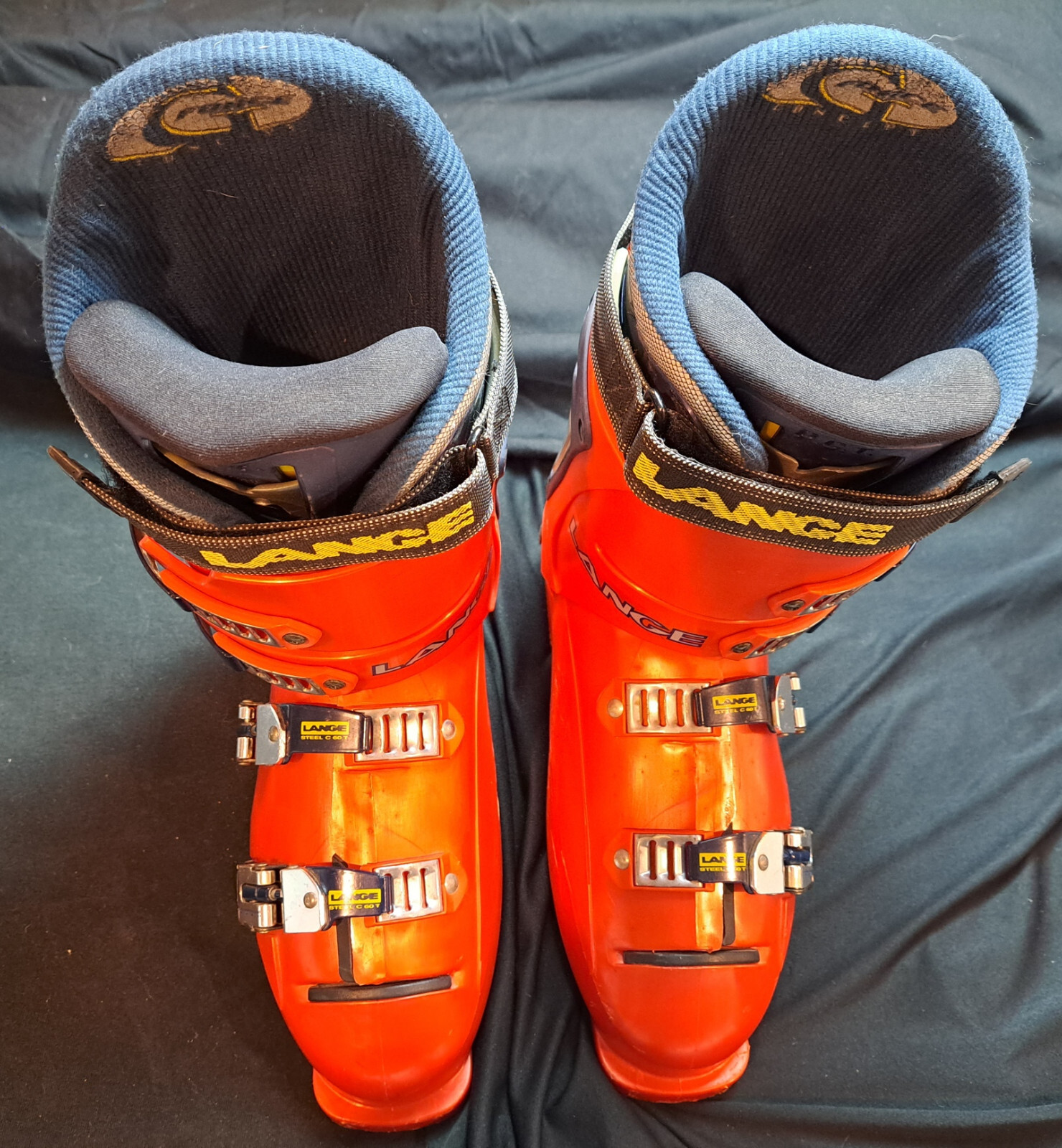 SALOMON Scarponi da sci vintage Expert Lange GX9 GFORCE taglia 10 arancioni come nuovi usati pochissimo!