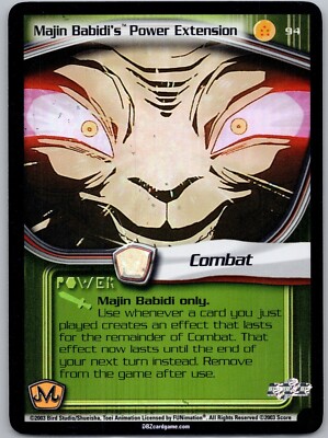 1x DBZ CCG MAJIN BABIDI'S POWER EXTENSION 94 HOLO FOIL RARE BABIDI SAGA