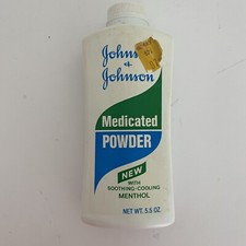 Johnson  Johnson Medicated Powder Menthol 5.5 Oz Open Bottle Display Prop