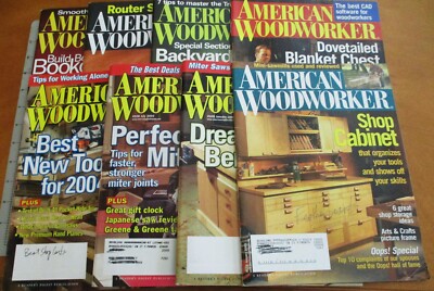 American Woodworker Magazines year  2003, 2004, 2005, 2006   Lot of 8