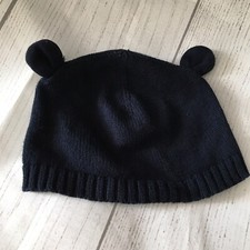 Baby GAP navy knit hat with ears