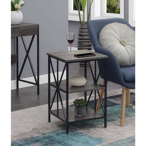 Convenience Concepts End Table 15.75"x15.75"x24" Indoor Multi-Colored w/ Shelves - Picture 6 of 6