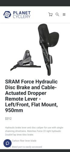 Câble de frein route Shimano SUS 1,6mm x 2,05m - Freinage vélo sur La