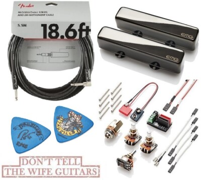 EMG Robert Trujillo RT Rip Tide Set Black Chrome Jazz Active J Pickup Pots (18')