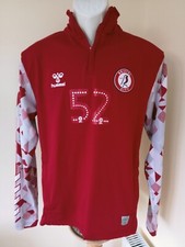 BRISTOL CITY rare Hummel playerworn training top, #52, S adults