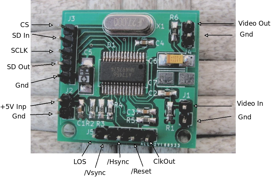 IC MAX7456 board. It outputs OSD text, graphic to Display, TV, Video DIY KIT - Image 3 of 3