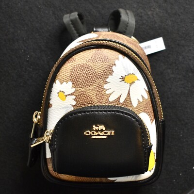 Coach Mini Court Women's Backpack Charm - Black/Brown (CZ206) - New With Tags
