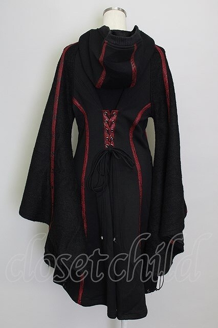 Qutie Frash Long China Coat Black Red | eBay