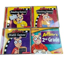 Arthur's Thinking Games Math Reading 2nd Grade CD-ROMs Learning Co. Aardvark