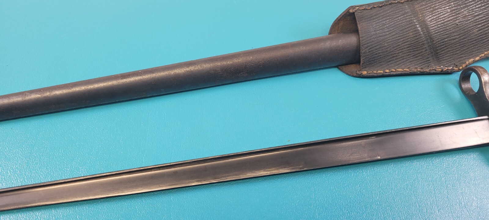 Belgium Model 1916 /35 Gendarmerie Rifle Bayonet T-Back Blade + Scabbard & Frog