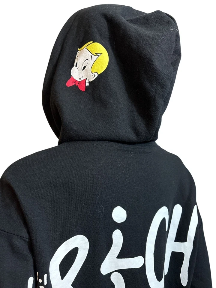 Sudadera con capucha negra Forever 21 Alec Monopoly Rich talla mediana Foto 4 de 4