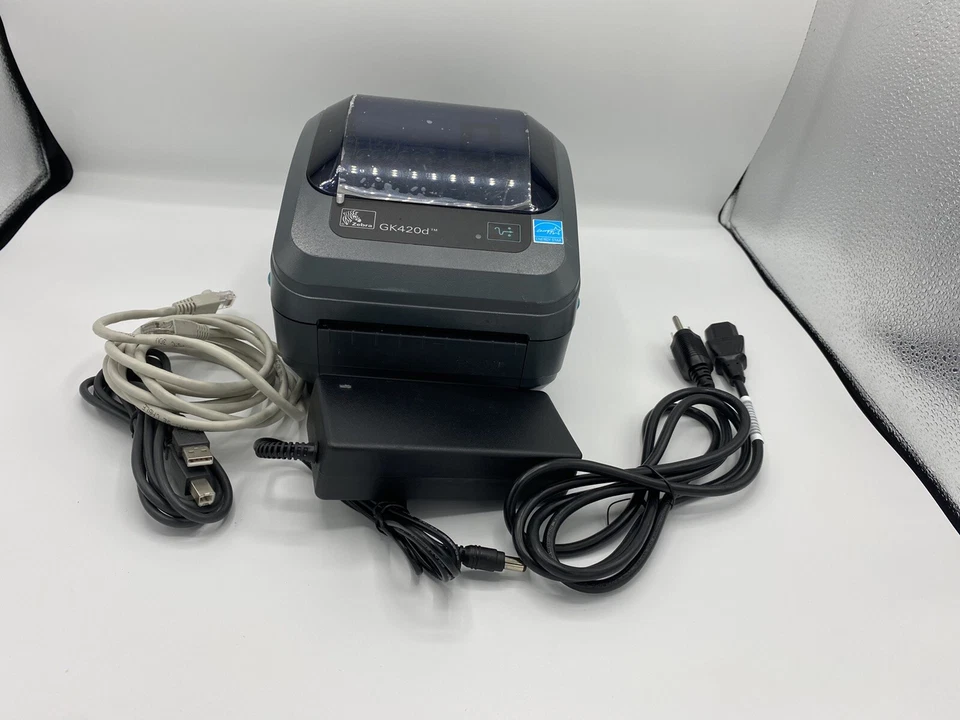 Zebra GK420D Thermal Label Printer w USB/Ethernet w Free Labels&Cables REFURB - Image 2 of 4
