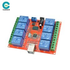 1-10PCS DC 12V USB Relay 8 Channel Programmable Computer Control For Smart Home