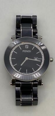 FENDI OROLOGI DIAMOND DIAL CERAMIC STAINLESS STEEL 38mm QUARTZ