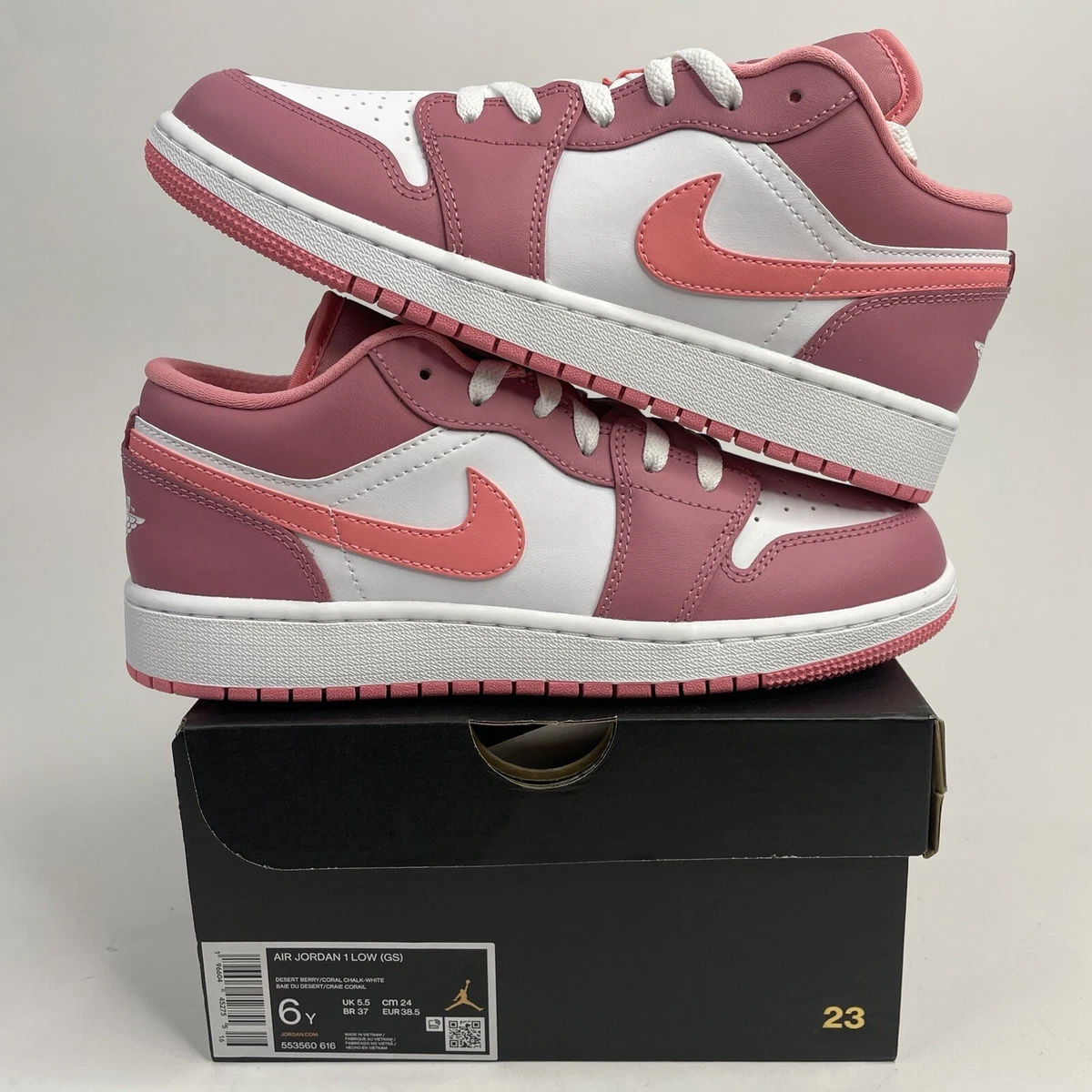 Nike Air Jordan 1 Retro Low GS “Desert Berry” Size 6Y/7.5W 553560-616 New |  eBay