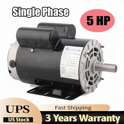 #ad #ad 5HP 3450 RPM Air Compressor 208 230V Electric Motor 60Hz 56Frame 7 8quot; Shaft NEW $212.26