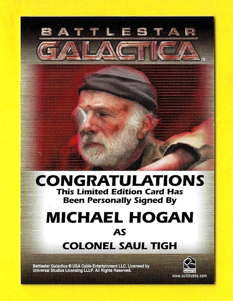 2008 Battlestar Galactica Staffel 3 Autogramm Michael Hogan Als Saul Tigh - Bild 2 von 3