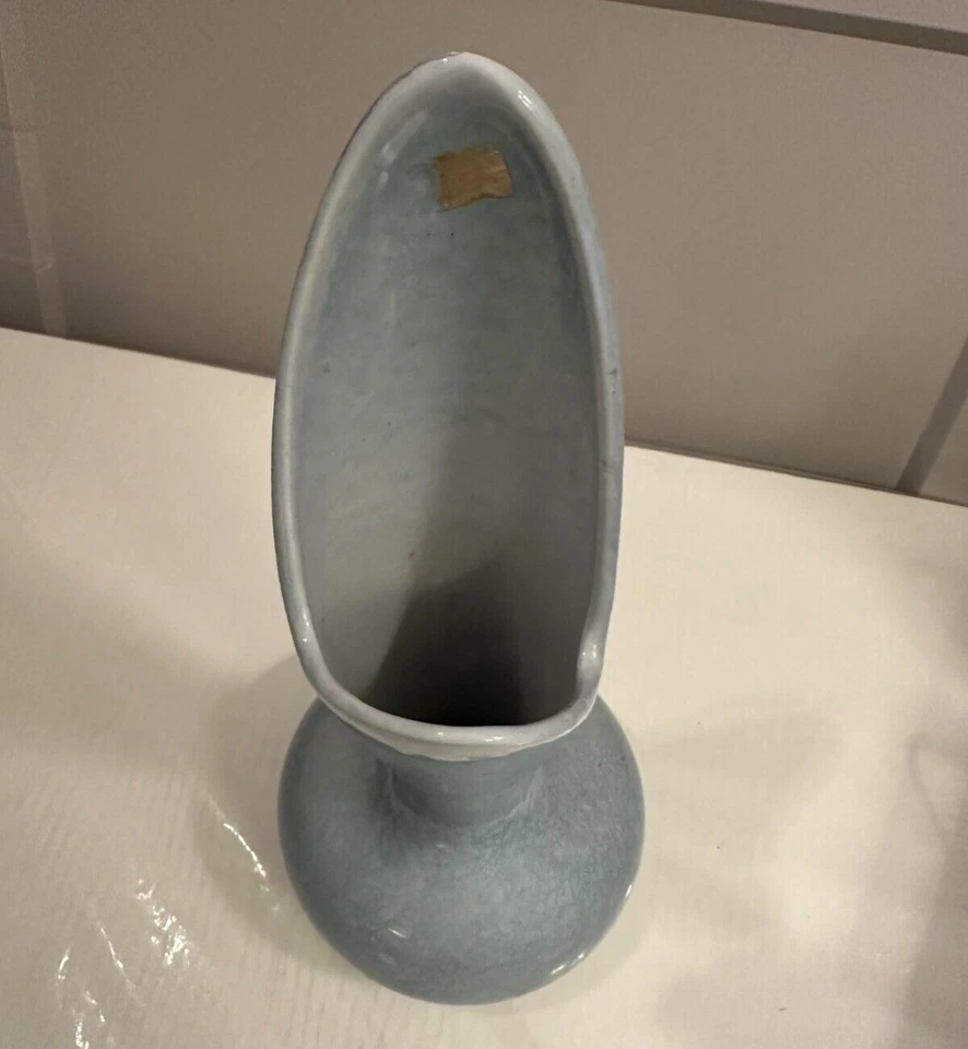 Royal Haeger Speckled Pottery Vase R1752 MCM Atomic Blue Bulbous 16.25"Height - Image 3 of 4