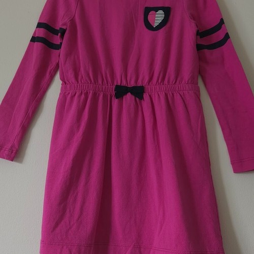 Gymboree Girls Long Sleeve Round Neck Elastic Waist Fuchsia Dress Size 5 - Picture 3 of 9