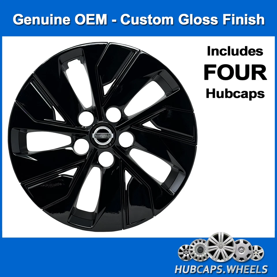 Juego de tapacubos para Nissan Altima 2019-2023 - negro brillante OEM 16 pulgadas cubierta de rueda 53099 Foto 2 de 4