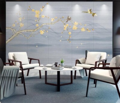 3D Flower Branch Bird G5226 Wallpaper Wall Murals Removable Self-adhesive Honey