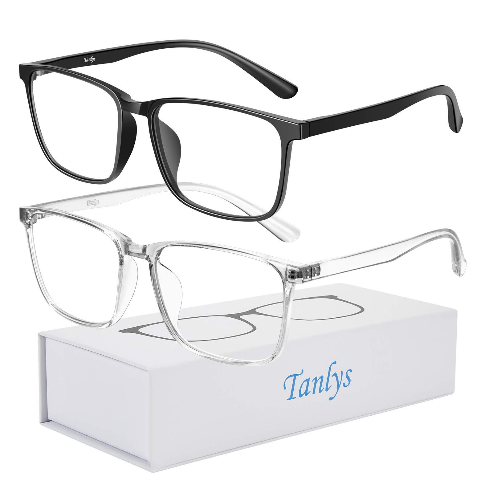 Tanlys Blue Light Blocking Glasses for Computer Eye Strain Anti UV Headache Tr90