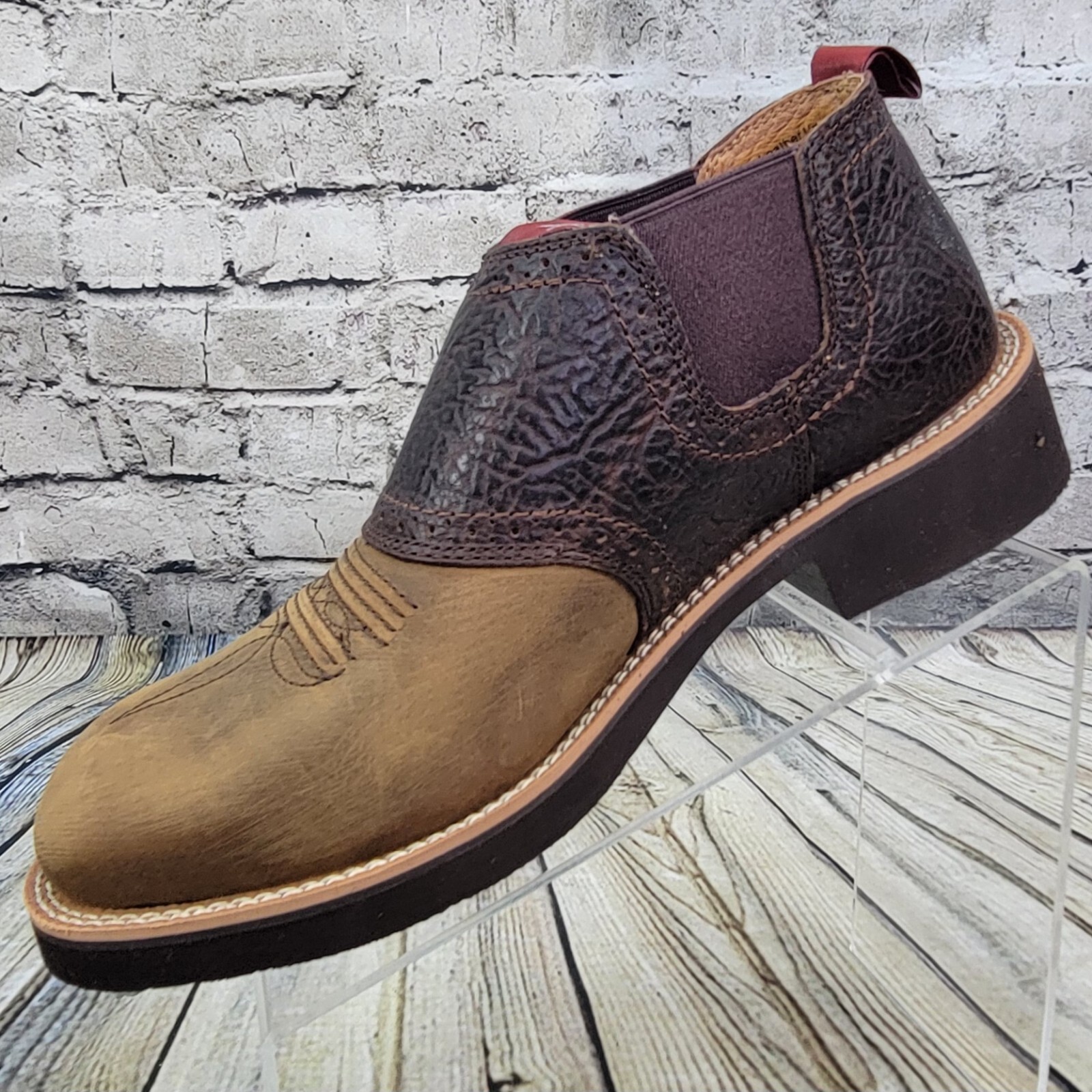 Twisted X Cow Dog Men's Cowboy Boots Shoes Size 9 M Brown Leather