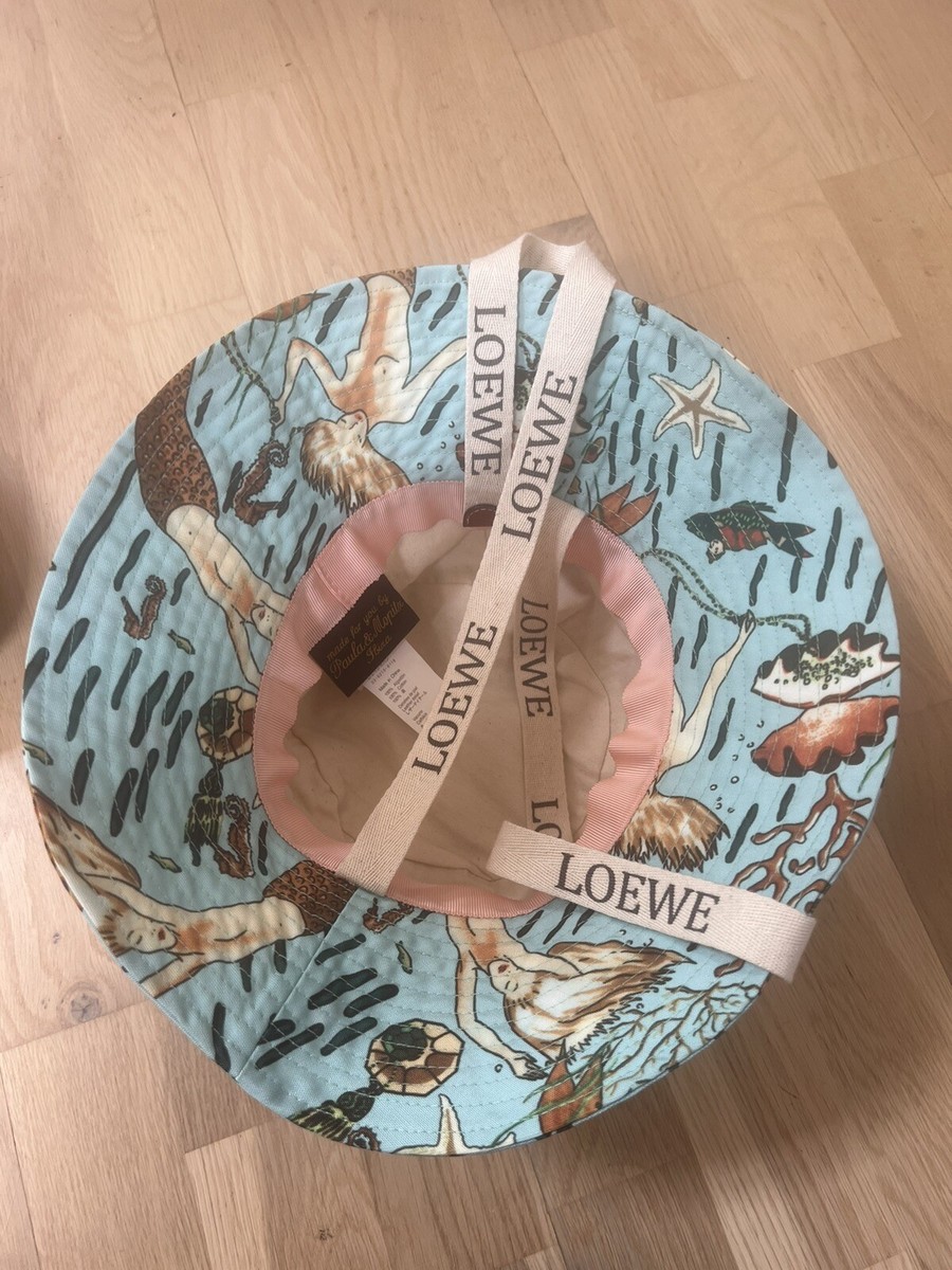 LOEWE Fisherman Bucket Hat with Mermaid Print loewe mermaid bucket hat rare | eBay main image 3