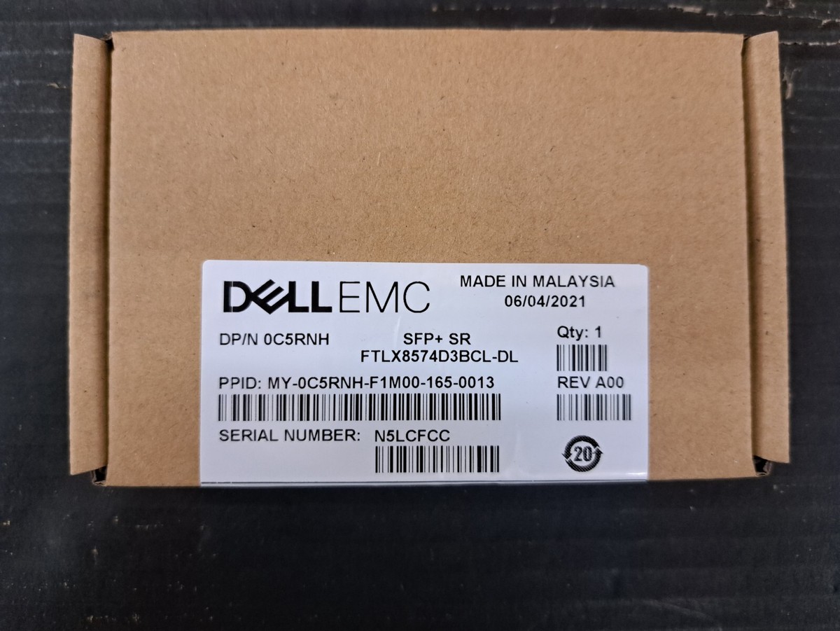New, 0C5RNH, Dell - 0C5RNH -10GBase-SR SFP+ Optical Transceiver