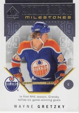 WAYNE GRETZKY ROOKIE Year Edmonton Oiler Card SP AUTHENTIC Milestones Hockey NHL
