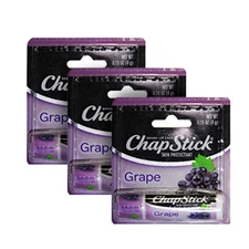 Chapstick Stick Grape Flavored Lip Care Balm Paraben Free 3 Pack FREE SHIPPING