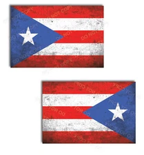 2x Puerto Rico Flag Decal 3M Sticker Car Vehicle Truck Window Auto Glass Laptop