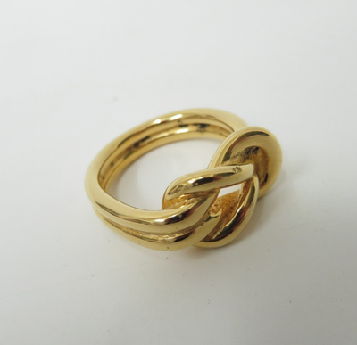 Authentic Hermes Scarf Ring Gold F#45257 | eBay