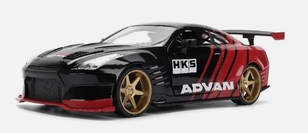 Jada Toys, 2009 Nissan GT-R R35 Ben Sopra Black Jdm Tuners, 1/24, JAD37022-image