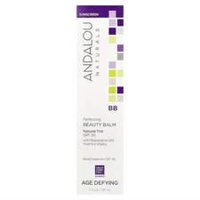 Andalou Naturals Perfecting BB Beauty Balm, SPF 30, Natural Tint, 2 fl oz(58 ml)