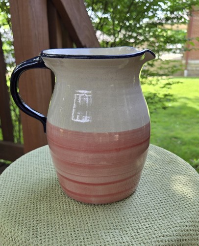 Vintage Marshall Pottery Pottery Stoneware Ceramic Pitcher Texas Flag 7.5" - Picture 4 of 15