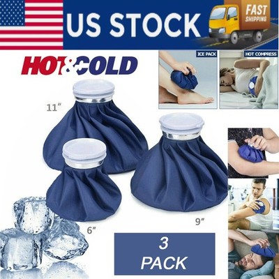 3PCS Ice Bags Packs Knee Neck Reusable Cold Relief Pain Headache Sport Injury